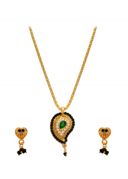 Best Trust Fashion 18K Gold Plated Kite Diamond Shape Design Necklace With Crystal Stones, TB07